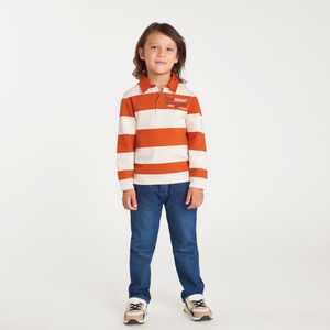 Sudadera de polo para niño a rayas 