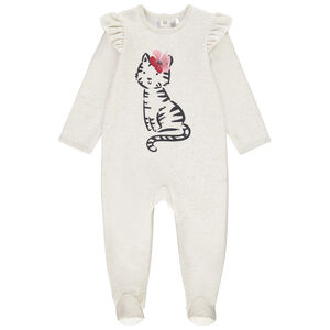 Pelele de punto con estampado de gato para bebé niña Main Pelele de punto con estampado de gato para bebé niña
