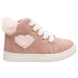 Botines de efecto ante con detalles de pelo sintético 