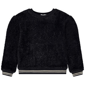 Sudadera de punto sherpa con hilos de lurex para niña 