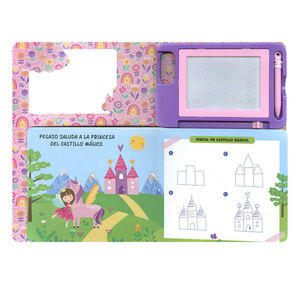 Libro y Pizarra magnética Unicornios +5 años 