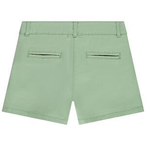 Pantalón de twill liso efecto pinza niña 