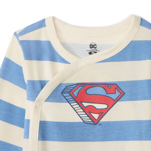 Pack de 3 bodies de manga larga Superman para bebé niño con aperturas según la edad 