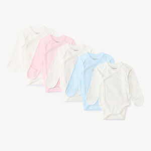 Pack de 5 bodies de manga larga para bebé prematuro con motivos fantásticos 