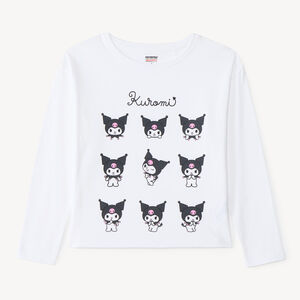 Camiseta de niña de manga larga con estampado de Kuromi 