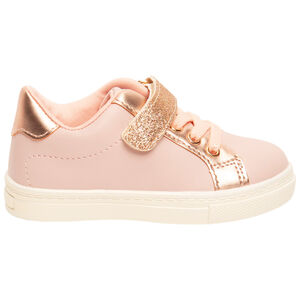 Zapatillas bajas con velcro metalizadas y brillantes para bebé niña 