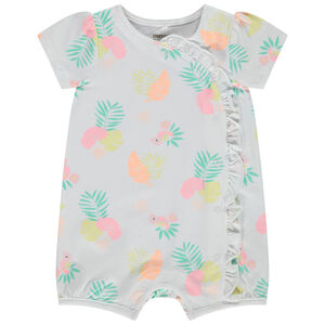 Combishort estampado tropical para bebé niña 