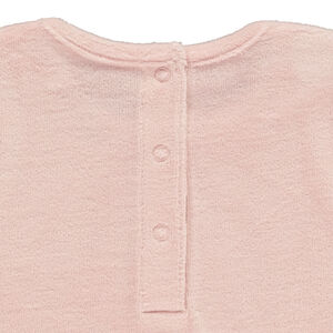 Pijama de 2 piezas de terciopelo con estampado de conejito para bebé niña 