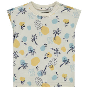 Camiseta sin mangas corte holgado con estampado fantasía para bebé niño 