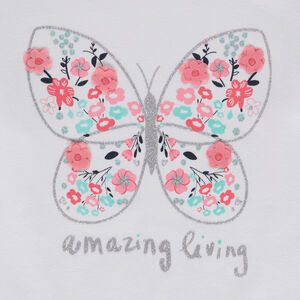 Camiseta de manga larga para niña con estampado de fantasía 