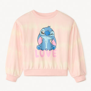 Sudadera de felpa oversize con estampado de Stitch de Disney para niña. 