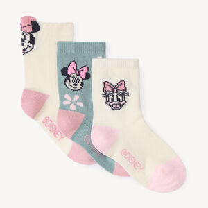 Lot de 3 paires de chaussettes normales Minnie Disney pour bébé fille  Main Lot de 3 paires de chaussettes normales Minnie Disney pour bébé fille