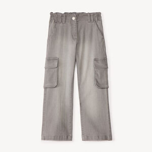 Pantalones anchos con bolsillos cargo niña 