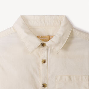 Camisa de manga corta lisa con pajarita desmontable para niño 