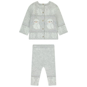 Conjunto de jersey y pantalón de fantasía con nieve para bebé niña 