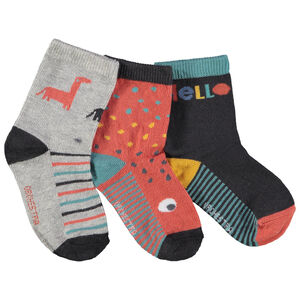 Pack de 3 pares de calcetines de fantasía para bebé niño 
