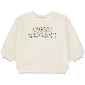 Sweat micropolaire fantaisie oversize pour bébé fille  Main Sweat micropolaire fantaisie oversize pour bébé fille