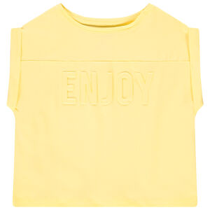 Camiseta manga corta mensaje relieve 