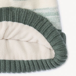 Gorro de punto con pompón para niño 