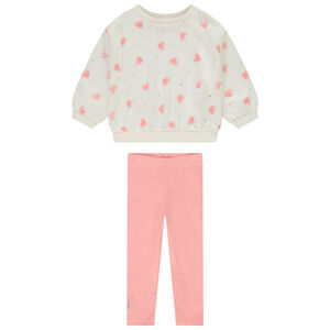 Conjunto de chándal con estampado de corazones para bebé niña 