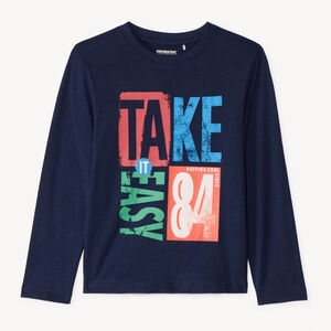 Camiseta de manga larga estampada para niño 