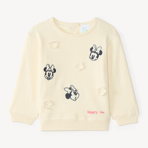Sudadera oversize para bebé niña con bordado de Minnie Disney 