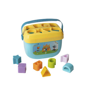 Boîte à formes avec 16 pièces en plastique  Main Boîte à formes avec 16 pièces en plastique