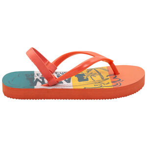 Chanclas con tira naranja y estampado de "wave" Main Chanclas con tira naranja y estampado de "wave"