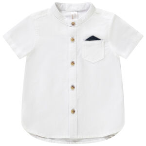 Camisa manga corta cuello mao con pañuelo para bebé niño  Main Camisa manga corta cuello mao con pañuelo para bebé niño