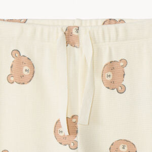 Conjunto de jogging con osito de punto nido de abeja para bebé  Main Conjunto de jogging con osito de punto nido de abeja para bebé