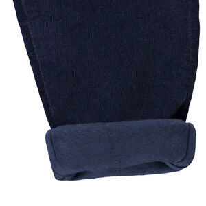 Pantalón liso de terciopelo forrado y con bolsillos para bebé niño 