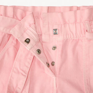 Pantalones cortos tipo paperbag de mezclilla para niña 