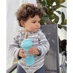 Taza con pajita 360 ml 6+ meses - Azul Pastel 