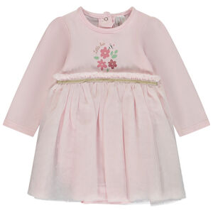 Vestido body de manga larga con estampado fantasía para bebé niña 