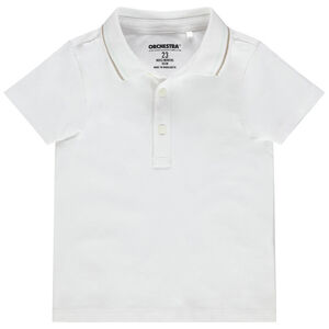 Polo de manga corta de algodón ecológico liso 