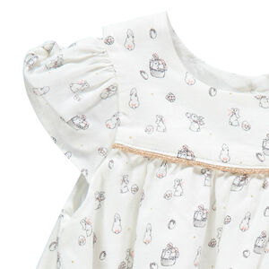 Conjunto con vestido estampado de conejitos y pololo  Main Conjunto con vestido estampado de conejitos y pololo