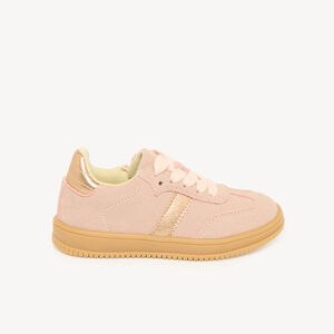 Zapatillas de niña con cremallera y cordones rosas 