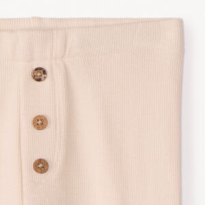 Camiseta lisa acanalada con botones para bebé niña 