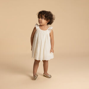 Robe ranita de ceremonia en bordado inglés para niña bebé  Main Robe ranita de ceremonia en bordado inglés para niña bebé
