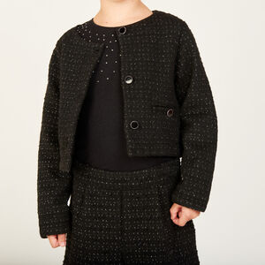 Veste tailleur scintillante en maille fantaisie pour fille  Main Veste tailleur scintillante en maille fantaisie pour fille