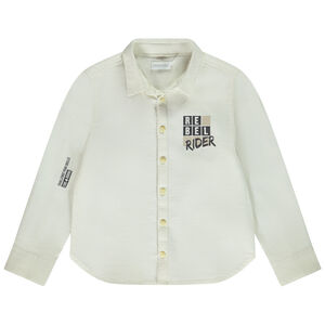 Camisa estampada de algodón de manga larga Rebel Rider de niño 