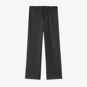 Pantalón de chándal recto de felpa brillante para niña 