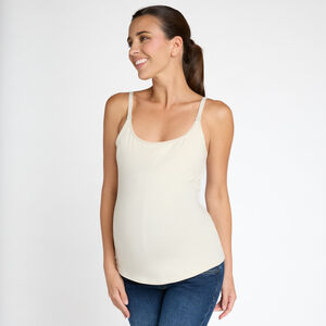 Camiseta sin mangas de lactancia en color liso para mujer 