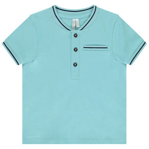 Polo de manga corta con cuello teddy para bebé niño 