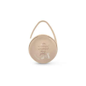 Portachupetes dúo Wonder texto beige 