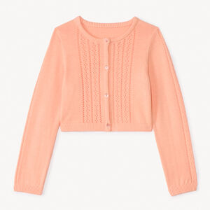 Chaleco de punto de manga larga liso para niña 