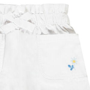 Short con bolsillos de popelina lisa para bebé niña 