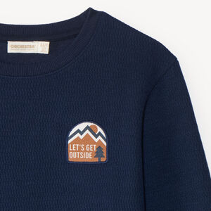 Camiseta de manga larga para niño con textura fantasía 