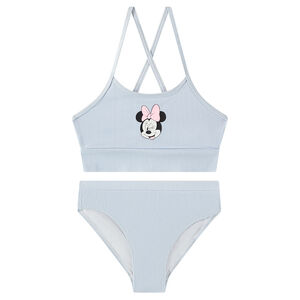 Traje de baño 2 piezas rayado estampado Minnie Disney niña 