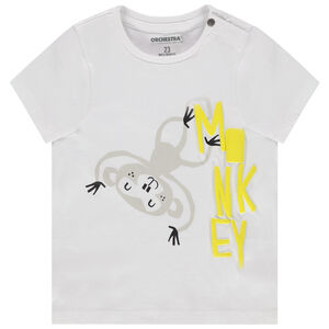 camiseta mangas cortas en algodon bio à print reliéfé 